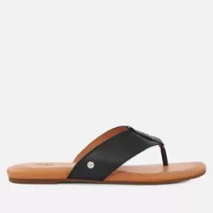 UGG Womens Leather Flip Flops - UK 3