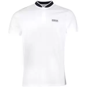 Barbour International Line Sport Neck Polo Shirt - White