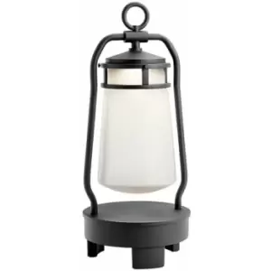 Outdoor IP44 Integrated LED Bluetooth Lantern Textured Black LED 3W d01749