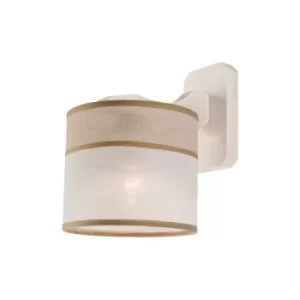 Andrea Wall Lamp With Fabric Shade White Beech, 1x E27