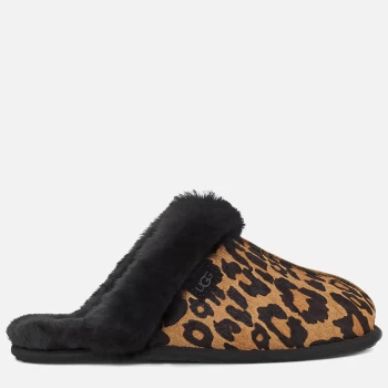 UGG Womens Scuffette Ii Panther Print Slippers - Butterscotch - UK 7