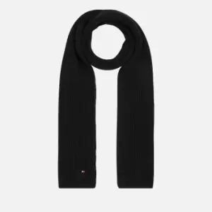 Tommy Hilfiger Mens Essential Flag Scarf - Black