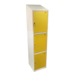 Three Tier Hero Metal Locker, Blue Doors, 1950 x 450 x 452