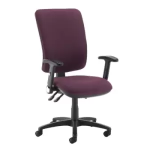 Dams MTO Senza Extra High Back Operator Chair with Folding Arms - Diablo Pink