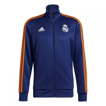 adidas Real Madrid 3-Stripes Track Top Mens - Victory Blue / White / Lucky O