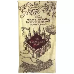 Harry Potter Marauders Map Beach Towel (One Size) (Cream)