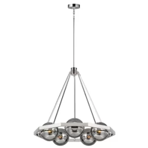 Feiss Harper 5 Light Chandelier Polished Nickel