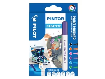 Pintor Fine Bullet Tip Paint Marker 2.9mm Creative Assorted Colours - Pack of 6 3131910517429