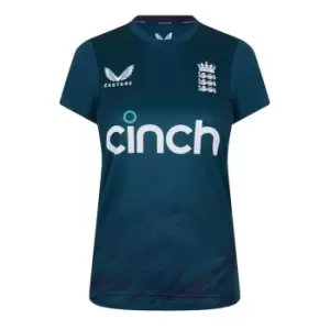 Castore England Cricket Short Sleeve Training T-Shirt Womens - Blue