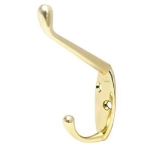 BQ Gold Brass Effect Metal Hat Coat Hook Of 2