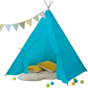 Neodirect - Neo Blue Canvas Childrens Indian Tent TeePee