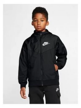 Nike Boys Nike Hooded Jacket, Black, Size XS, 6-8 Years