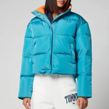 Tommy Jeans Womens Colour Pop Puffer Jacket - Tidewater - S