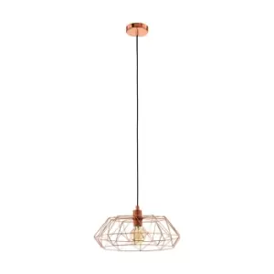 Hanging Ceiling Pendant Light Copper Cage Shade 60W E27 Hallway Feature Lamp