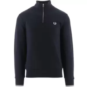 Fred Perry Navy Half-Zip Sweatshirt