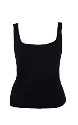 Cotton Cami Vest Top with Square Neck