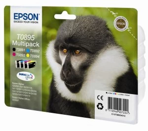 Epson Monkey T0895 Black and Tri Colour Ink Cartridge