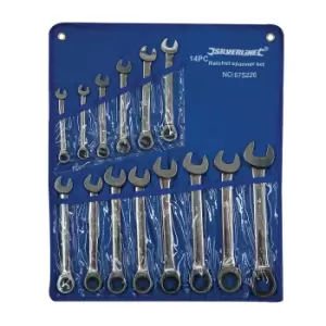 Silverline Fixed Head Ratchet Spanner Set 14pce 8 - 24mm 675226