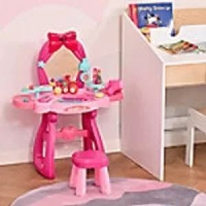 Homcom Kids Musical Dressing Table 36 Pieces Red and Pink