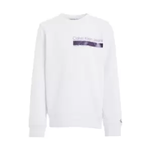 Calvin Klein Jeans Hero Mini Logo Cn Sweatshirt - White