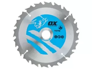 OX Tools OX-TCTW-1841620 OX Wood Cutting Circular Saw Blade 184mm x 16 x 20T ATB