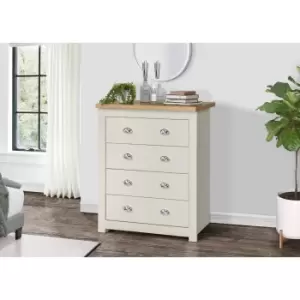 Birlea Highgate 4 Drawer Chest Cream And Oak