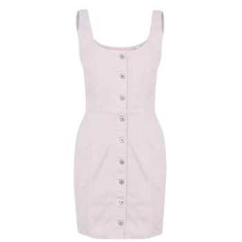 Jack Wills Rumney Pencil Denim Mini Dress - Pale Pink