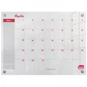 Sasco Week Planner Acrylic Mounted 600 x 450mm 2410189 16965AC