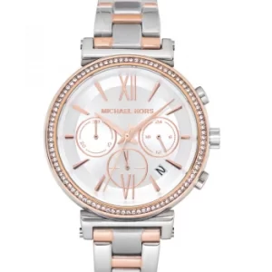 Michael Kors Womens Sofie Analog Display Analog Quartz Rose Gold Watch