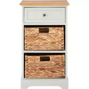 Premier Housewares - Vermont One Drawer Two Baskets Cabinet