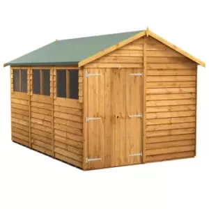 Power 12x8 Overlap Apex Double Door Shed