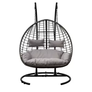 Gallery Interiors Ada Outdoor 2 Seater Hanging Chair in Natural