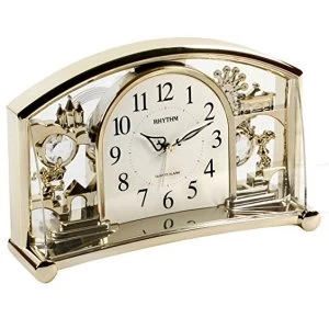 Rhythm Gold Mantel Alarm Clock - Crystals From Swarovski?