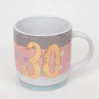 Bellini Stoneware Mug with Rose Gold Foil - 30