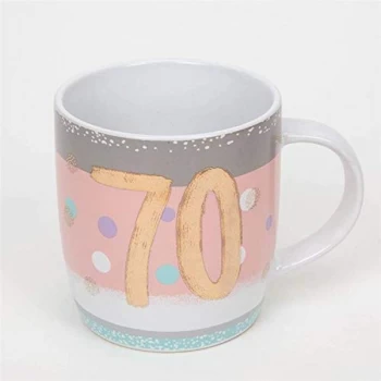 Bellini Stoneware Mug with Rose Gold Foil - 70