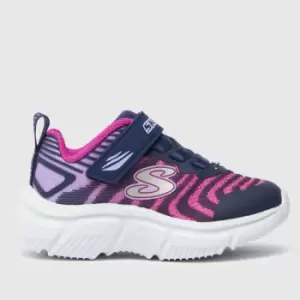 SKECHERS Purple Skech Go Run 650 Fierce Flash Girls Toddler Trainers