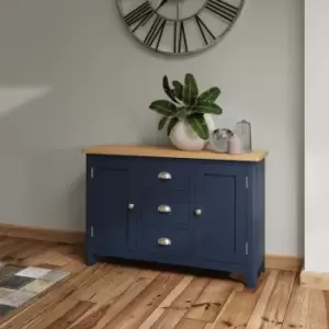 Rye Two Tone Oak & Blue Large Sideboard