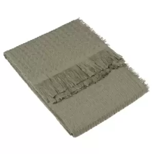 Abel Waffle Throw Khaki