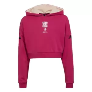 adidas ARKD3 Crop Hoodie Kids - Semi Lucid Fuchsia / Bliss Ora