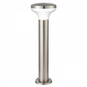 Outdoor Bollard Light Clear Polycarbonate, Marine Grade Brushed Stainless Steel IP44, GU10