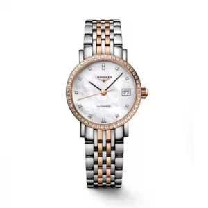 Longines Elegant Ladies Diamond Mother Of Pearl Watch