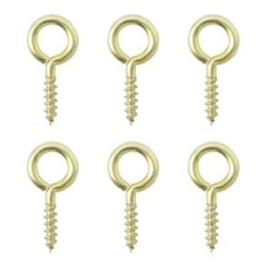 BQ Brass Screw Eye Pack of 6