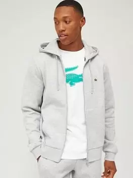 Mens Lacoste Kangaroo Pocket Fleece Sweatshirt Size 9 - 4XL Grey Chine