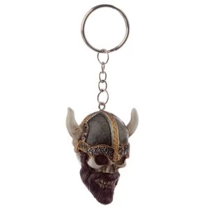 Skull Viking Keyring