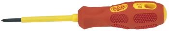 DRAPER No.0 x 60mm Fully Insulated Cross Slot Screwdriver (Sold Loose) 69224