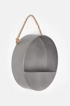 Medium Round Metal Hanging Wall Planter, 30 cm