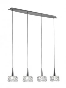 Ceiling Pendant 4 Light G9 Line, Polished Chrome