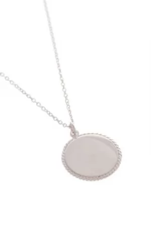 Ladies Olivia Burton Silver Plated Engraveable Disc Necklace OBJ16ENN12