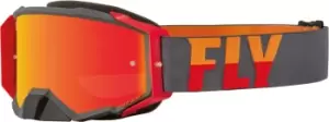 Fly Racing Zone Pro Motocross Goggles, grey-orange, grey-orange