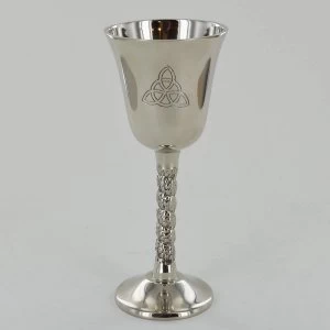 Triquetra Symbol Silver Goblet with Nickle Finish